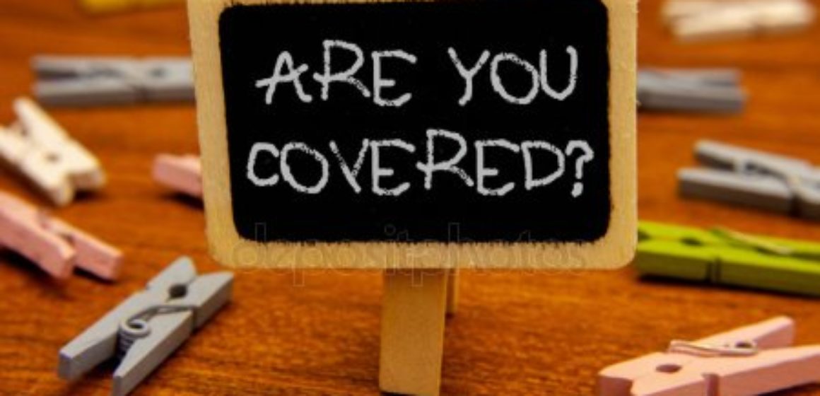Upside down clothes pin with sign attached, "are you covered?"